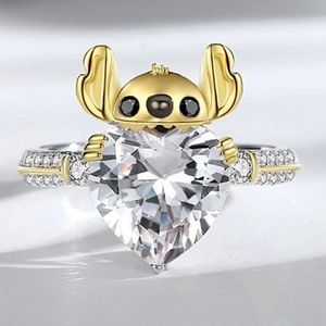 Disney's Stitch Sterling Silver Ring Gold plated